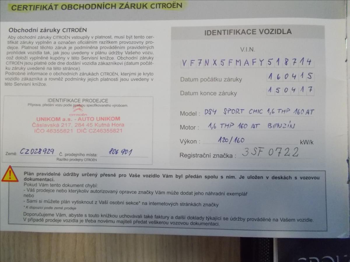 Citroën DS4 1,6 16V AUT 1.MAJITEL NOVÁ STK DIGIKLIMA - foto 29