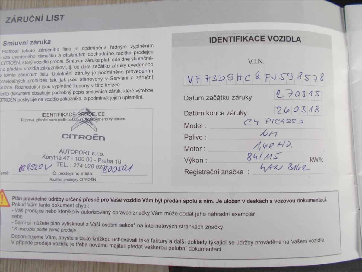 Citroën C4 Picasso 1,6 e-HDi DPH AT 115 Exclusive ČR NOVÁ STK - foto 35